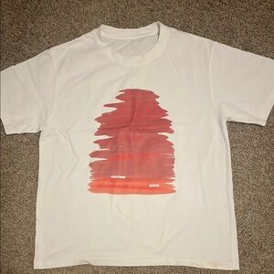 SHEIN Graphic Red and White Short Sleeve T-Shirt